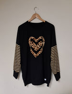 NEW BLACK WITH STRIPES SWEATSHIRT