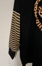 NEW BLACK WITH STRIPES SWEATSHIRT