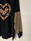 NEW BLACK WITH STRIPES SWEATSHIRT