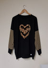 NEW BLACK WITH STRIPES SWEATSHIRT