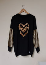 NEW BLACK WITH STRIPES SWEATSHIRT