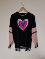 NEW BLACK/PINK SWEATSHIRT