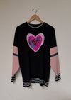 NEW BLACK/PINK SWEATSHIRT