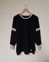 NEW BLACK SWEATSHIRT with SPICE/WHITE