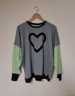 NEW SWEATSHIRT WITH ZESTY GREEN STRIPES