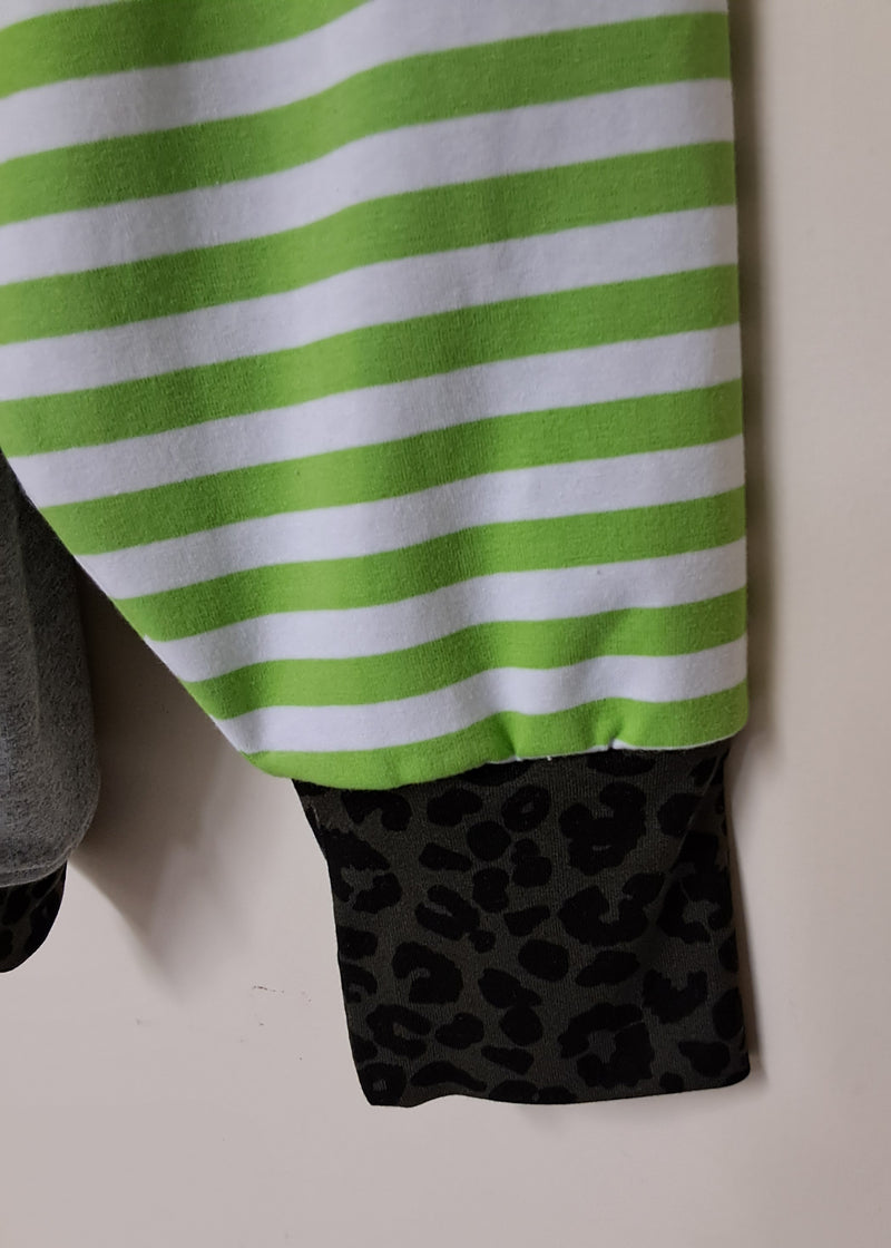 NEW SWEATSHIRT WITH ZESTY GREEN STRIPES