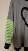 NEW SWEATSHIRT WITH ZESTY GREEN STRIPES