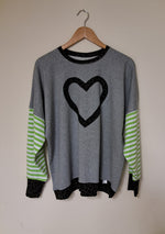 NEW SWEATSHIRT WITH ZESTY GREEN STRIPES