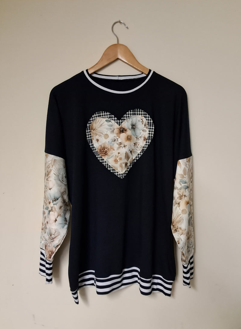 NEW IN NAVY WITH FLORAL CONTRAST