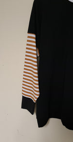 NEW BLACK SWEATSHIRT with SPICE/WHITE