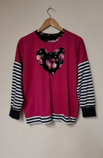 NEW SWEATSHIRT IN HOT PINK/NAVY