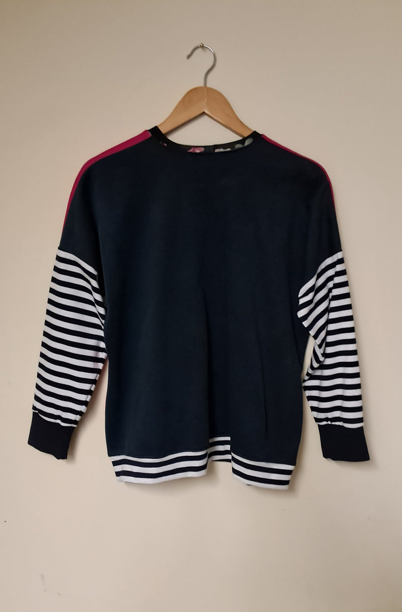 NEW SWEATSHIRT IN HOT PINK/NAVY
