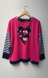 NEW SWEATSHIRT IN HOT PINK/NAVY