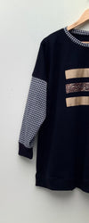 NEW SWEATSHIRT IN BLACK WITH CONTRAST