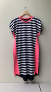 TEE DRESS WITH DIPPED HEM