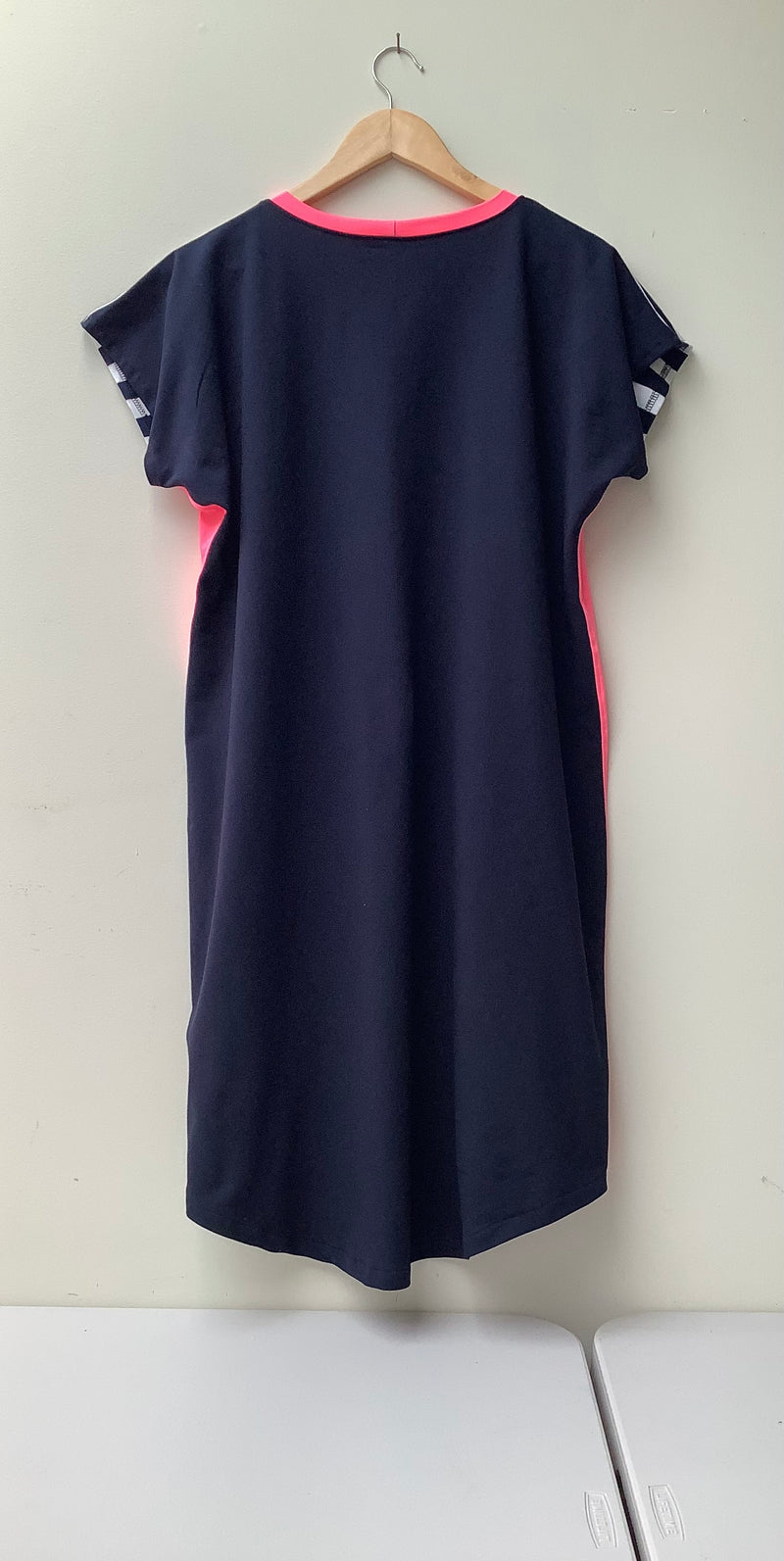 TEE DRESS WITH DIPPED HEM