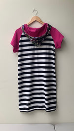SHORT SLEEVE HOODY DRESS. SIZE 12