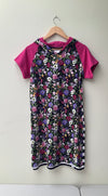 SHORT SLEEVE HOODY DRESS. SIZE 12