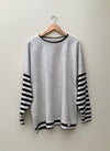 SWEATSHIRT IN LIGHT GREY MARLE
