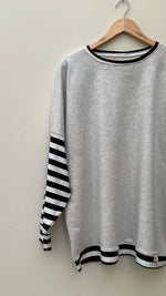 SWEATSHIRT IN LIGHT GREY MARLE