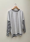 SWEATSHIRT IN LIGHT GREY MARLE