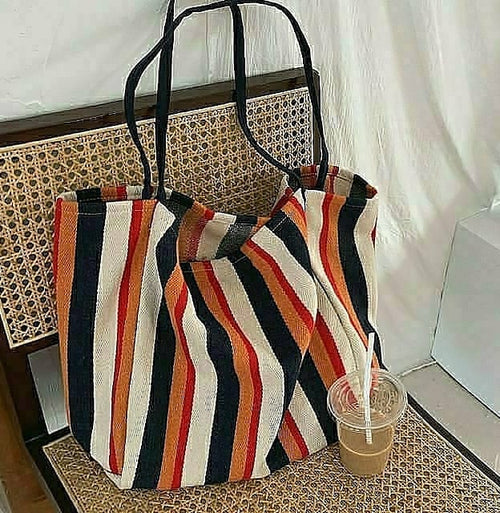 STRIPES TOTE/SHOULDER BAG | BAD BETTY NZ