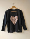 *NEW* Sweatshirt with animal print heart motif