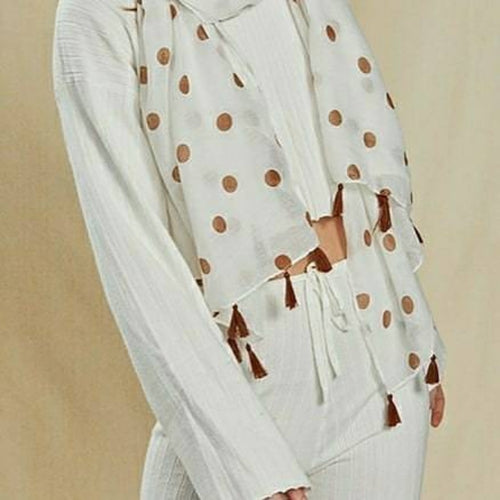 SOFT FLOATY SCARF WITH COIN SPOTS | BAD BETTY NZ